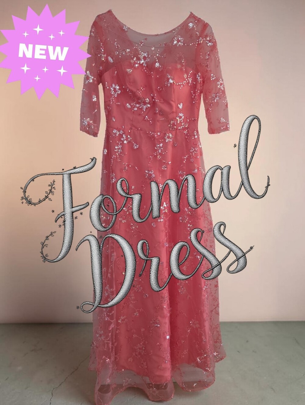 Prom wedding maxi sequin dress Women size Small